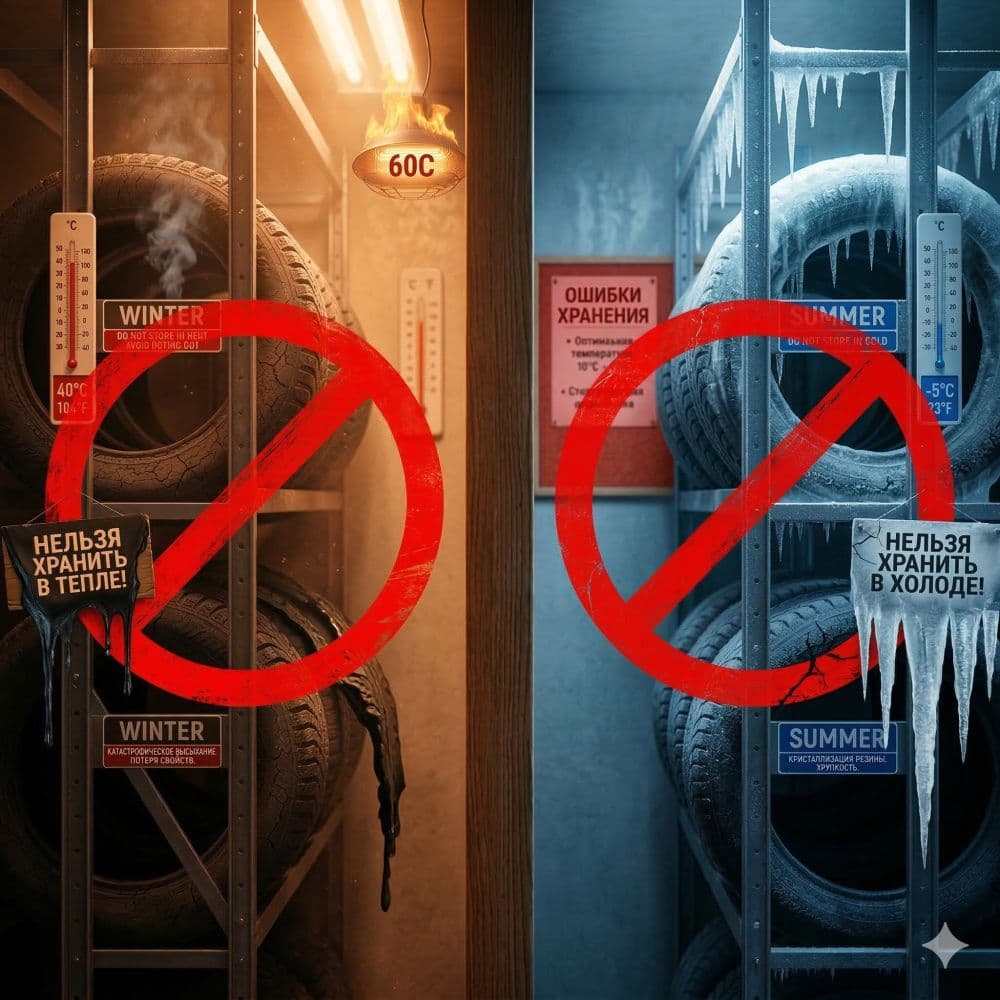 Как хранить резину