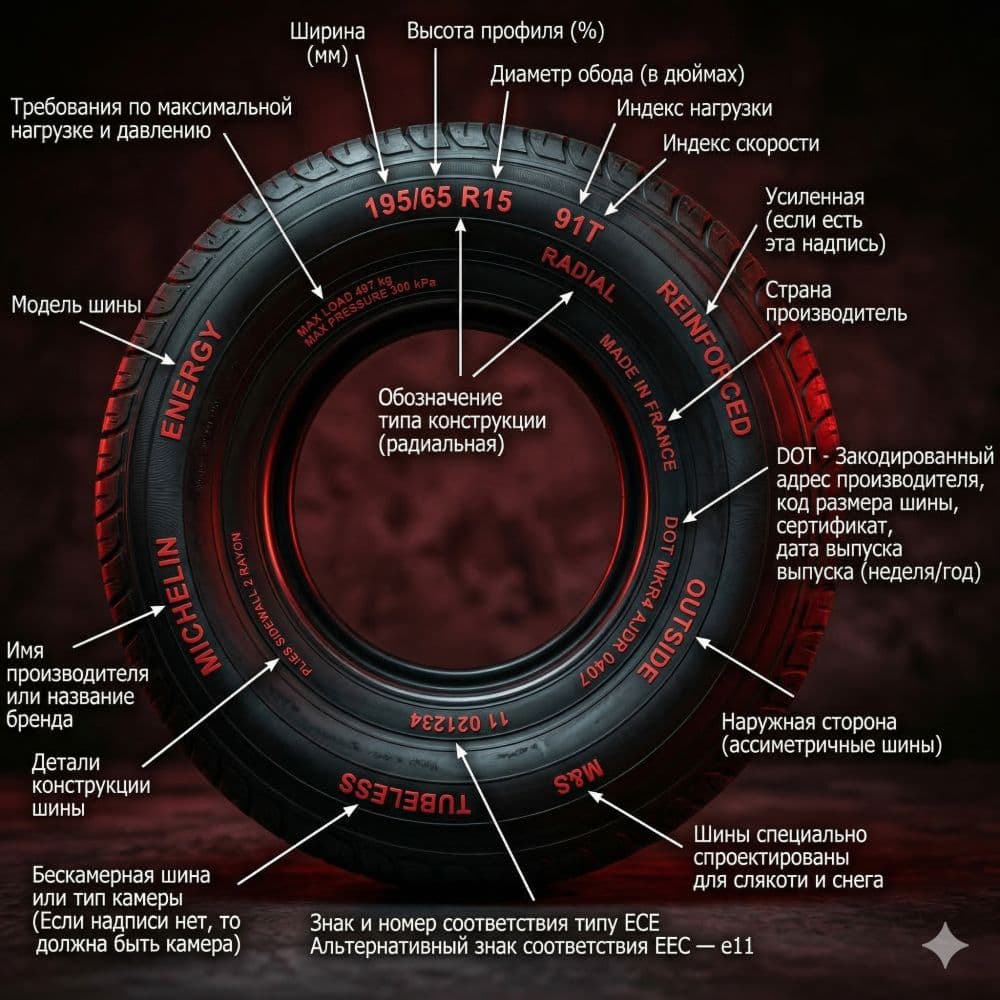 Размерность шин